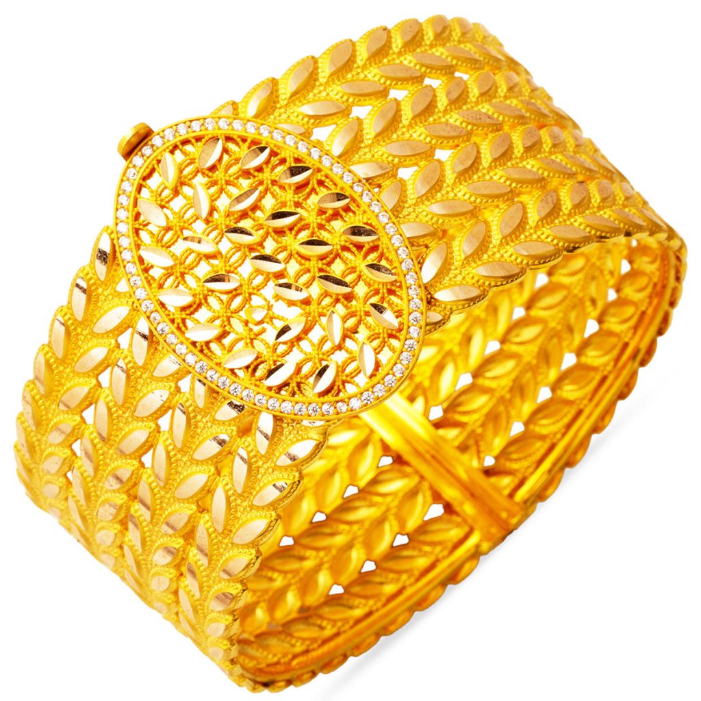 Başak Twistedlı Design Cuff Gold Bangle
