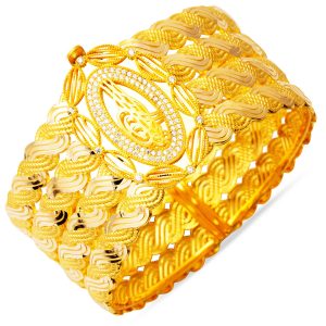 Trendy Tughra Trabzon Wovensü Cuff Bangle