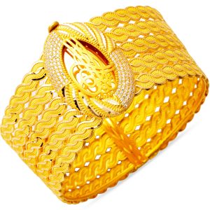 Ivy Tughra Gold Cuff Bangle