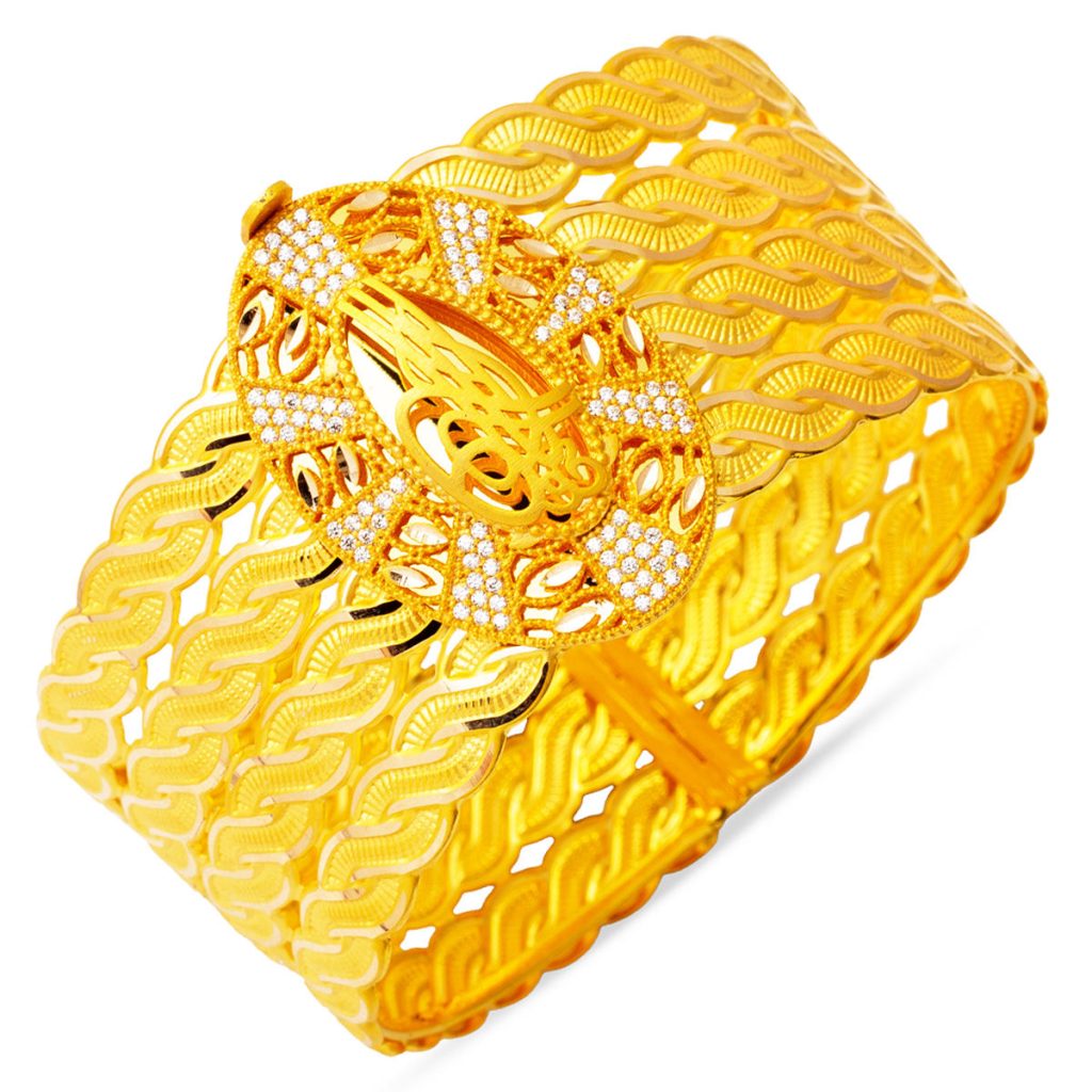 Saç Tressésü Monogramme Ottoman Or Kilitli Jonc