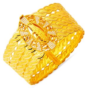 Saç Wovensü Tughra Gold Kilitli Bangle