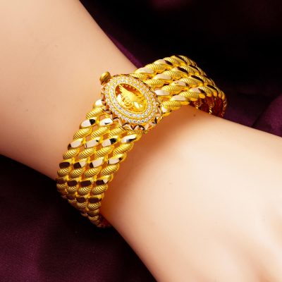 Burma Tuğralı Kelepçe Altın Bilezik - 14K - 20.5g - EZ Gold