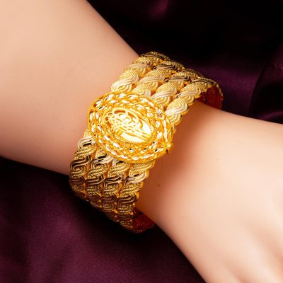 Trabzon Örgüsü Kilitli Tuğralı Altın Bilezik - 14K - 27.24g - EZ Gold