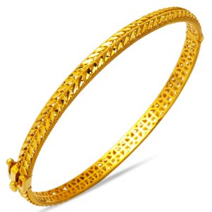 22 Carats Or Balık Sırtı Manchette Jonc