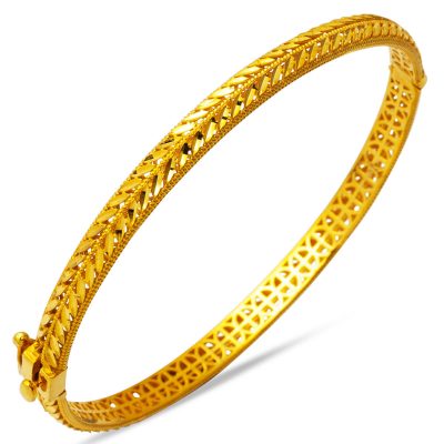 22 Carats Or Balık Sırtı Manchette Bracelet