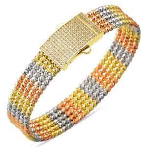 Boules Boules 14 Carats Or Manchette Jonc