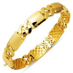Curb Model Cuff Gold Bangle