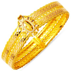 Curb Model Tughra Cuff Gold Bangle