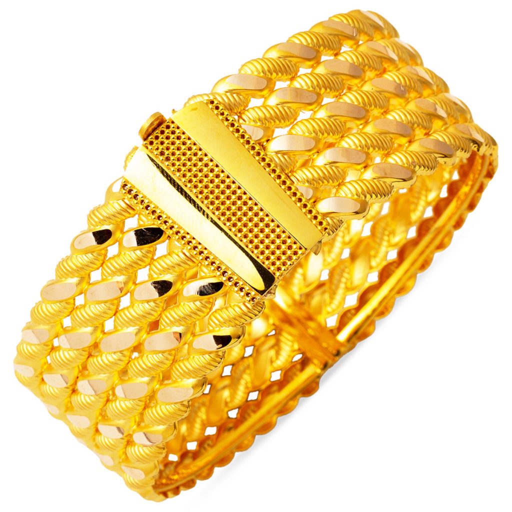 Mevlana Twistedlı Cuff Gold Bangle