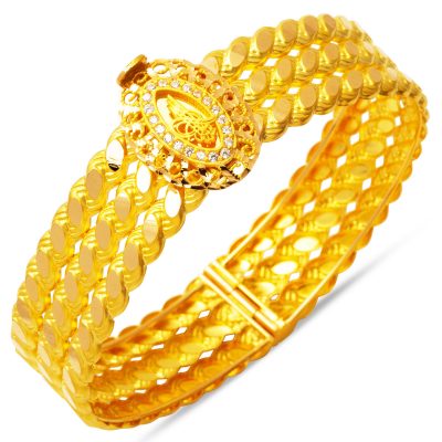 with Monogram 22K Gold Twistedlı Cuff Bracelet