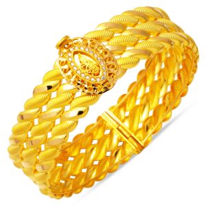 Tughra 22 Karat Gold Mevlana Twistedsı Cuff Bangle