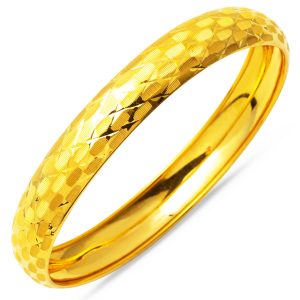 1 cm. Enli 14 Karat Gold Bangle