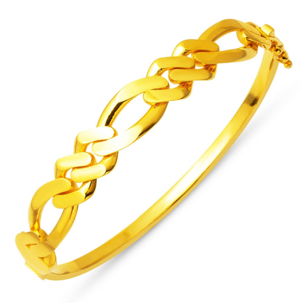Gourmette 22 Carats Or Manchette Jonc