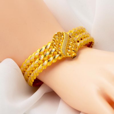 Asana Burmalı Kelepçe Altın Bilezik - 14K - 19.98g - EZ Gold