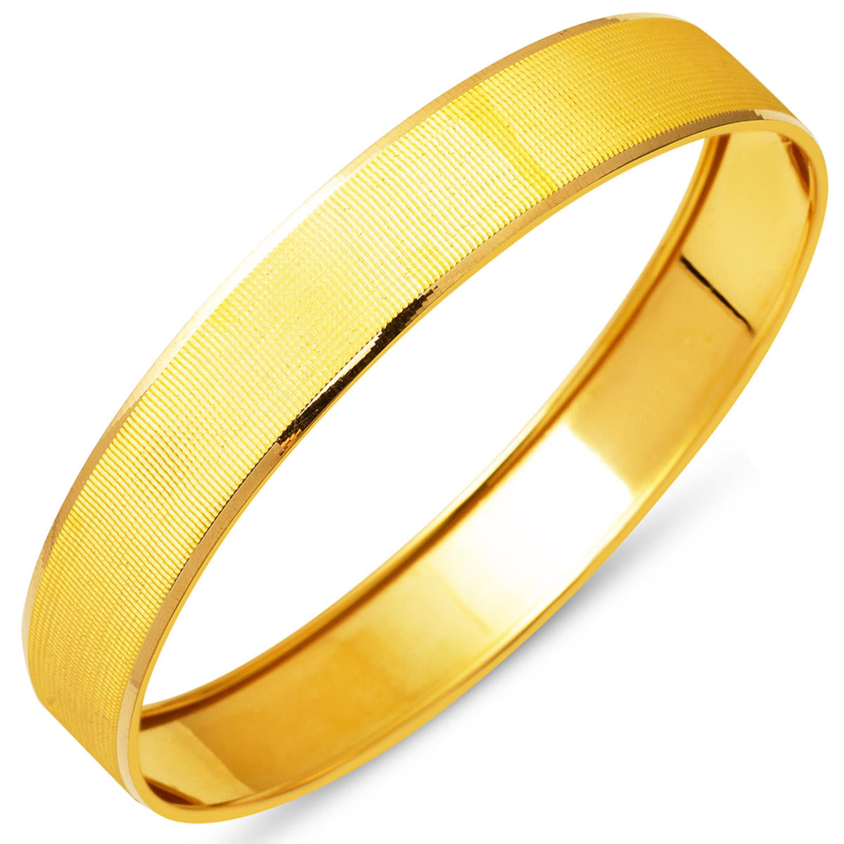 Trendy 14 Karat Gold Woven Bangle