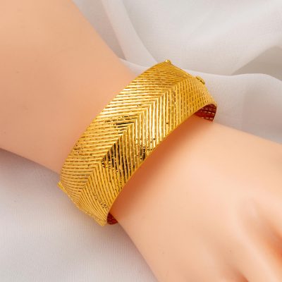 Prizma 14 Ayar Altın Kelepçe Bilezik - 14K - 28g - EZ Gold