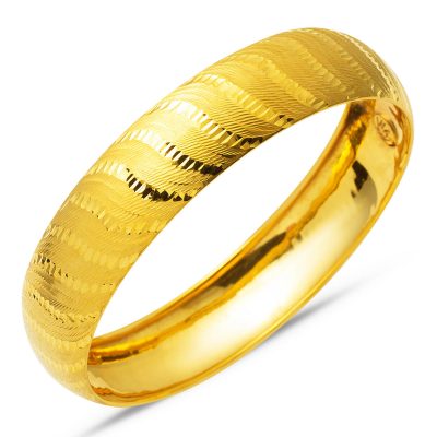 15 mm Enli 14 Karat Gold Bangle