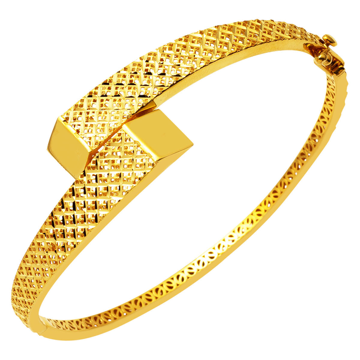Elhamra 14 Carats Or Manchette Jonc