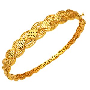 Wovenlü 14 Karat Gold Cuff Bangle