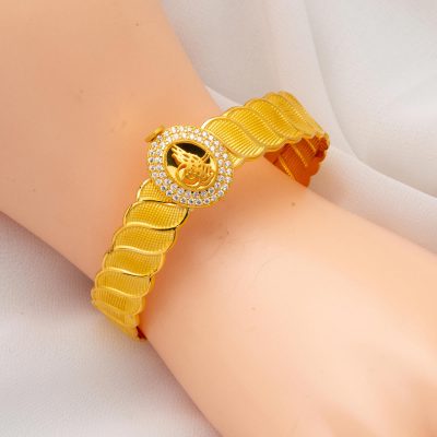 Tuğralı 22 Ayar Altın Kelepçe Bilezik - 22K - 23.72g - EZ Gold