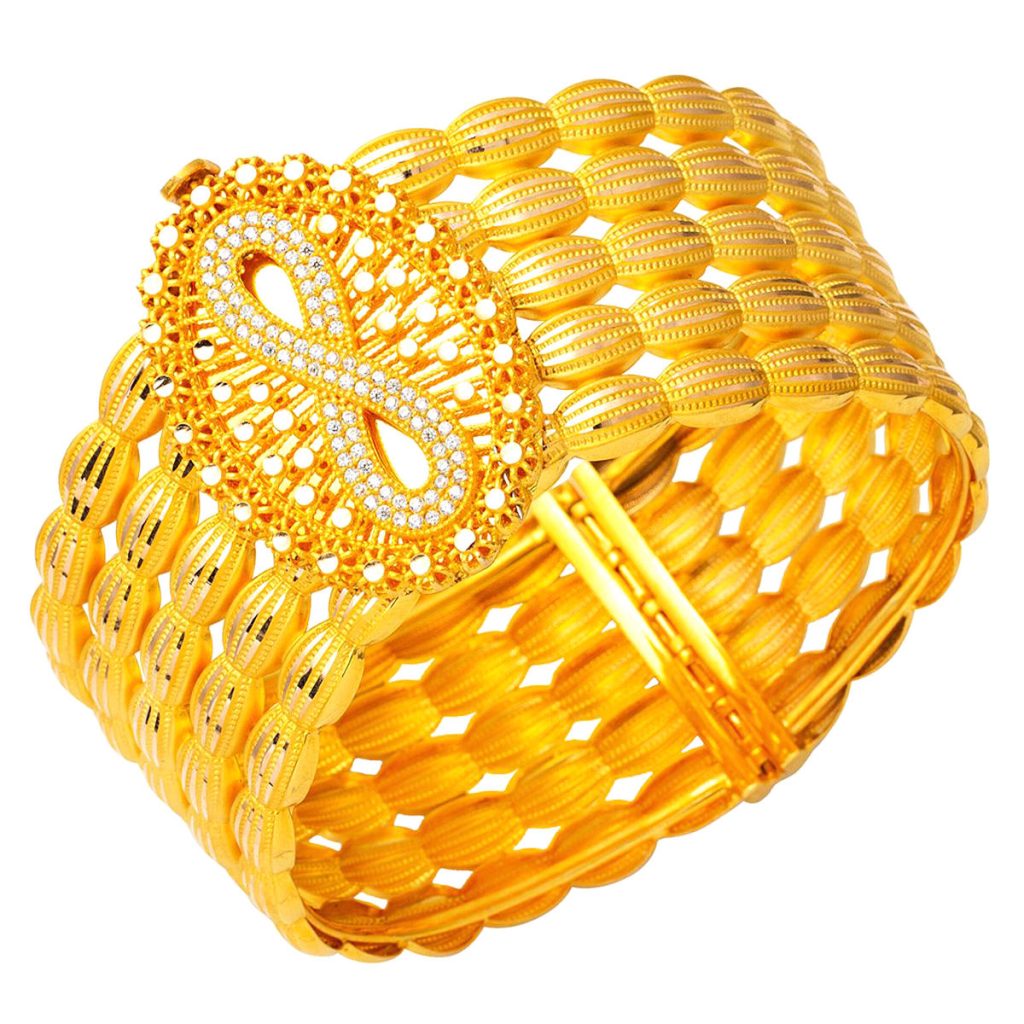 Infini 14 Carats Or Manchette Jonc
