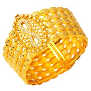 Infini 14 Carats Or Manchette Jonc