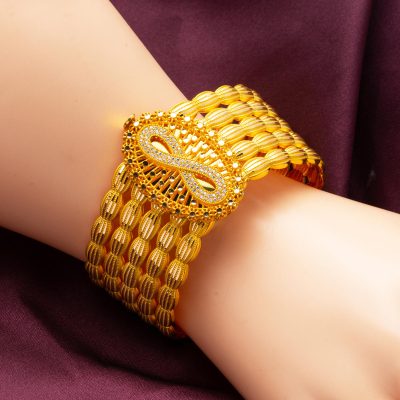 Sonsuzluk 14 Ayar Altın Kelepçe Bilezik - 14K - 29.44g - EZ Gold