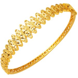 Hayat Çiçeği 22 Karat Gold Cuff Bangle