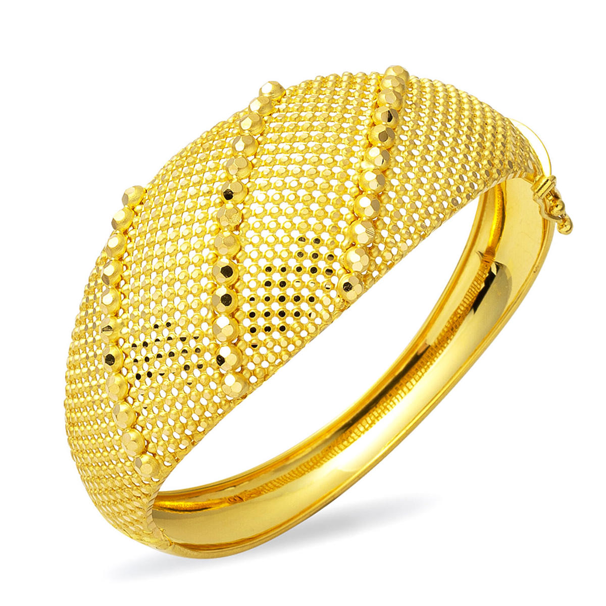 Boules 22 Carats Or Manchette Jonc