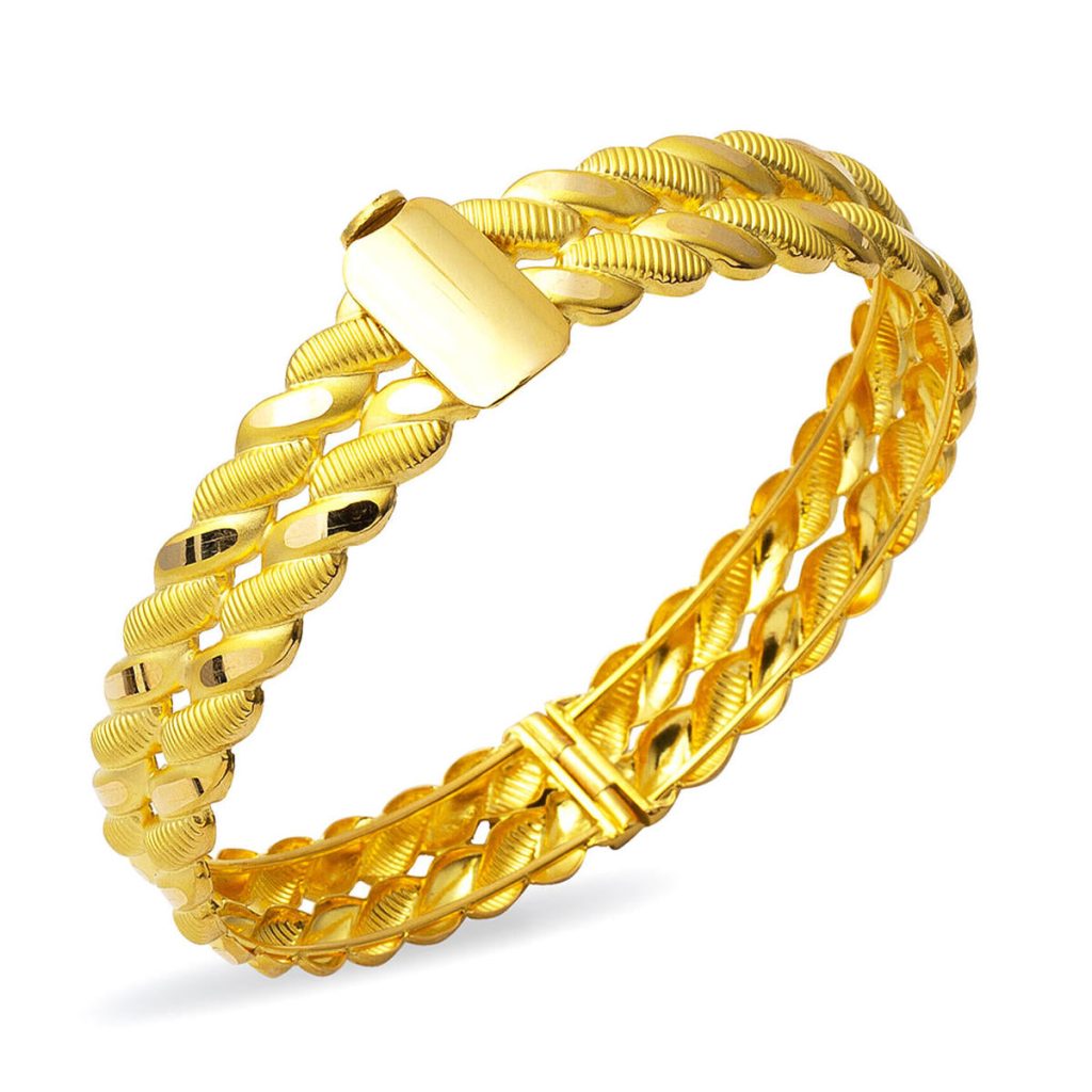 Twisted 22 Karat Cuff Gold Bangle