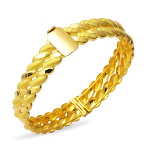 Twisted 22 Karat Cuff Gold Bangle