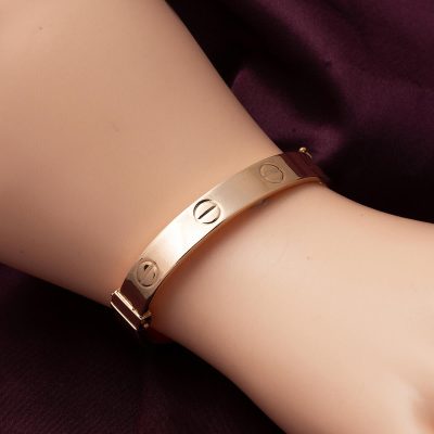 with Screws Rose Gold Cuff Genç Bileziği - 14K - 10.39g - EZ Gold