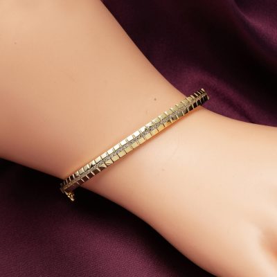 Rivière Manchette Or Bracelet - 14K - 5.72g - EZ Gold