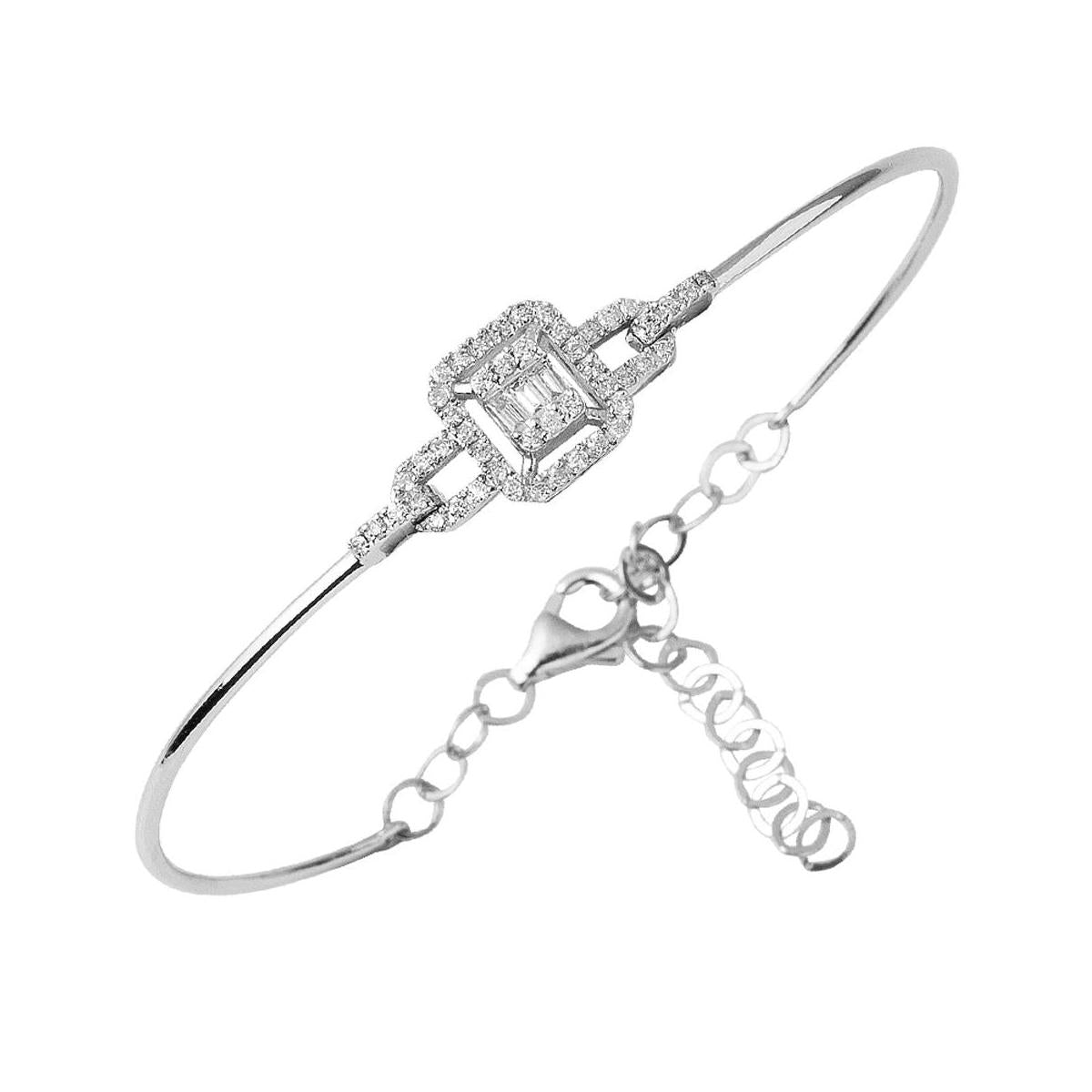 Zer Diamond 0,27 ct. Baguette avec Diamant Jonc