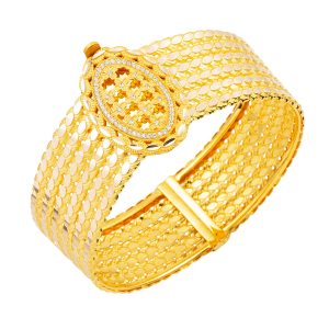 Twisted İnsta Cuff Gold Bangle