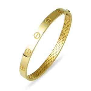 à Vis 14 Carats Or Manchette Jonc