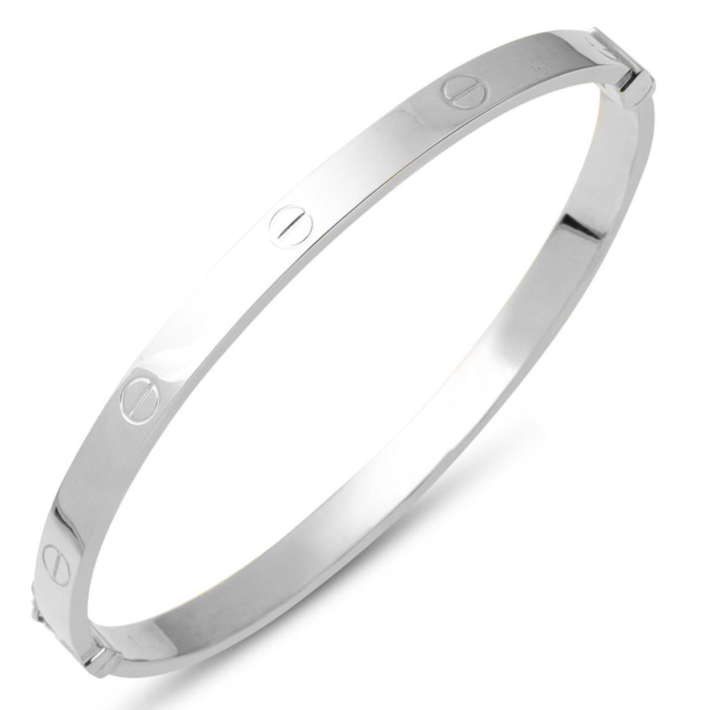 à Vis Blanc 14 Carats Or Manchette Jonc