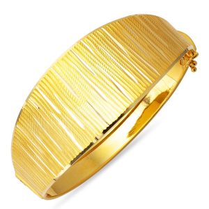 Ligne 22 Carats Manchette Or Jonc