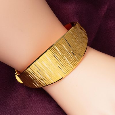 Çizgi 22 Ayar Kelepçe Altın Bilezik - 22K - 19.93g - EZ Gold