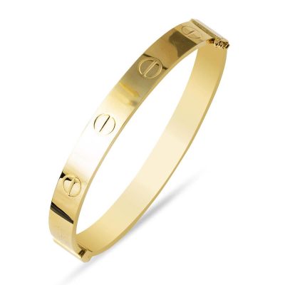 with Screws 8 mm. Enli Cuff Gold Bracelet