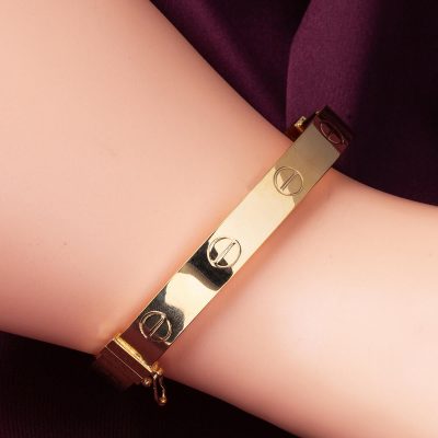 with Screws 8 mm. Enli Cuff Gold Bracelet - 14K - 10.69g - EZ Gold