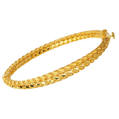 Pullu 14 Ayar Altın Kelepçe Bilezik - 14K - 12.53g - EZ Gold