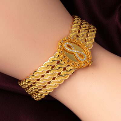 Sonsuzluk 14 Ayar Altın Kelepçe Bilezik - 14K - 18.32g - EZ Gold