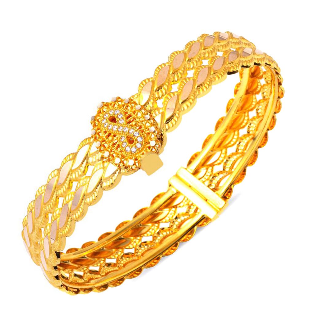 Infinity 14 Karat Cuff Gold Bangle