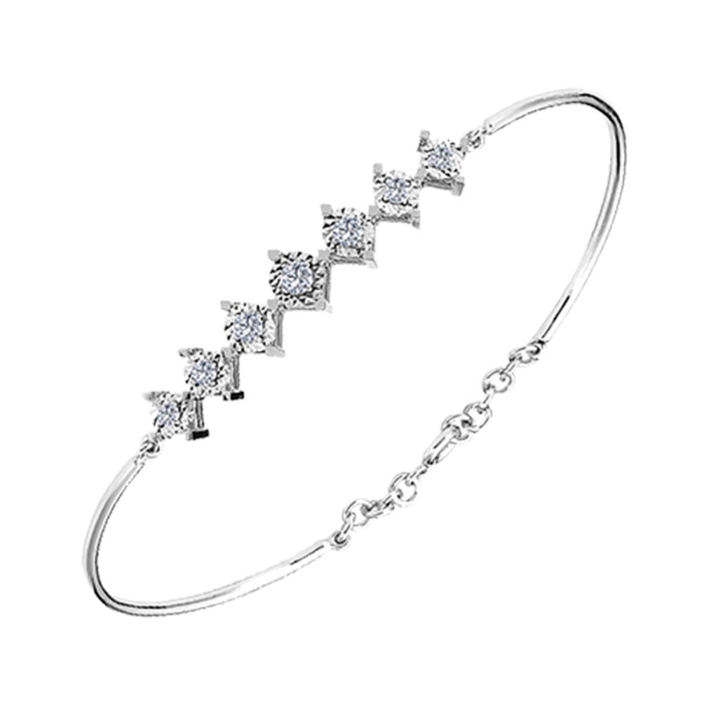 0,22 Carat Diamond Gold Bangle
