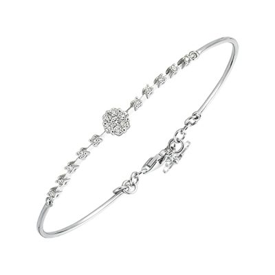0,29 Carat Diamond Gold Bangle