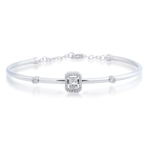 0,28 Carat Baguette Diamond Bangle