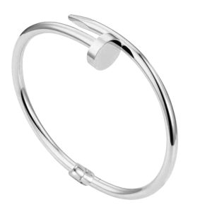 Çivi 14 Karat White Gold Bangle