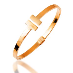Açık Uçlu 14 Karat Rose Gold Bangle