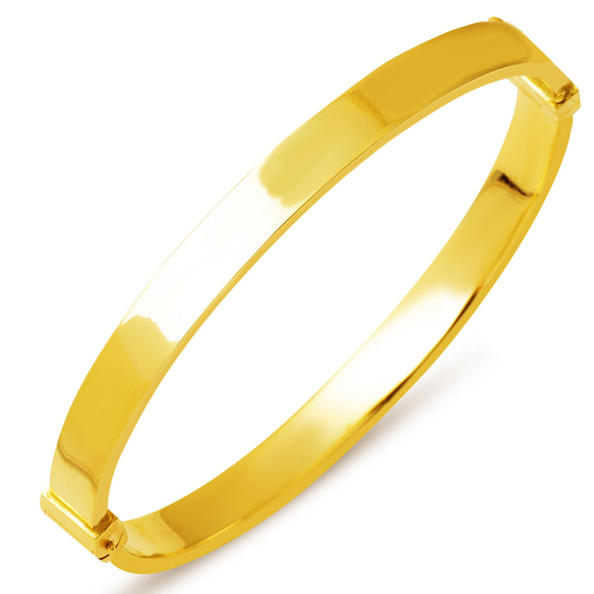 Desensiz Classic Plain Cuff Gold Bangle
